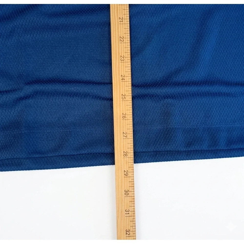 New Balance Made in USA Relaxed Mesh Zip Polo Shirt Inkwell Blue XXL $195 Jersey - Picture 6 of 10